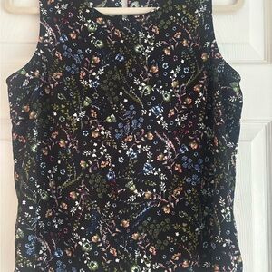DR2 Black Floral Sleeveless Blouse